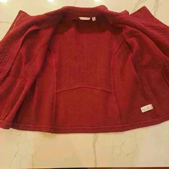 Isaac Mizrahi Live Quilted Knit Moto Jacket Raspberry Womens Size 1X - Picture 6 of 11